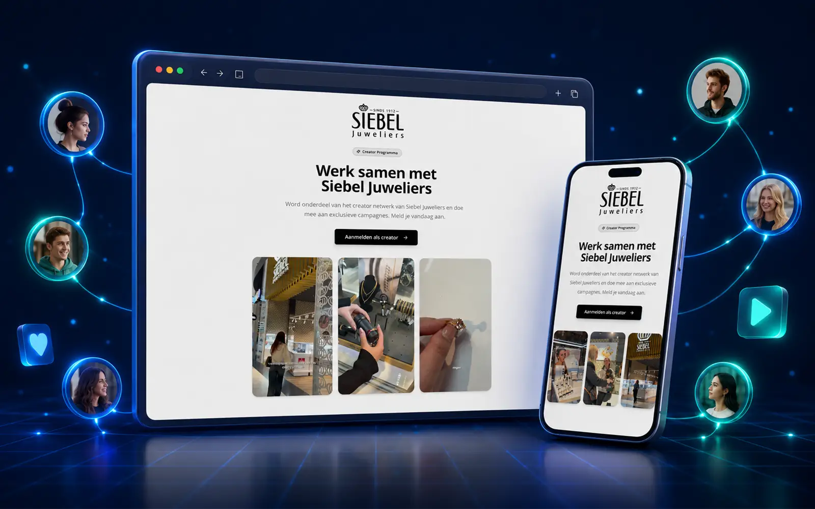 Screenshot van Creators Platform